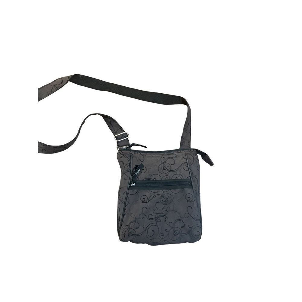 Thirty one brown embroidered crossbody bag